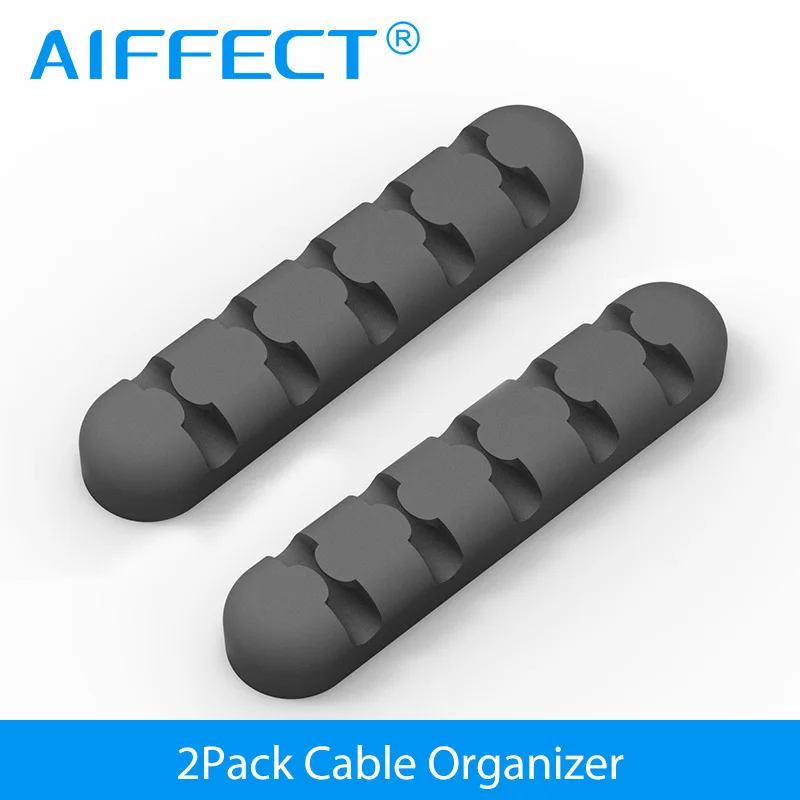 

AIFFECT Desk 3M Adhesive Sticky Winder Drop Clip Mini Magnetic Cord Wire Wrap Cable Organizer Holder Management for USB Cables