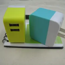 Квадратная форма, с usb-кабелем зарядное устройство адаптер US Plug Butterfly 2 USB настенное зарядное устройство адаптер для iPhone samsung телефон 50 шт./партия