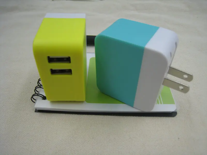 2017 Square USB Charger Adapter US Plug Butterfly 2 USB Wall Charger Travel Adapter For iPhone Samsung Phone 50pcs/lot