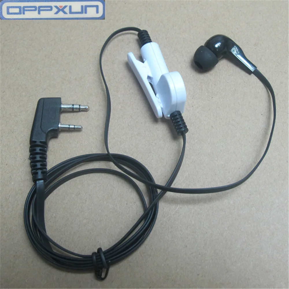 OPPXUN 4 шт. Черный лапша 2PIN наушники для Kenwood TK3207 TK3107 Baofeng UV5R BF-888S UV82 B5 Retevis TYT двухстороннее радио