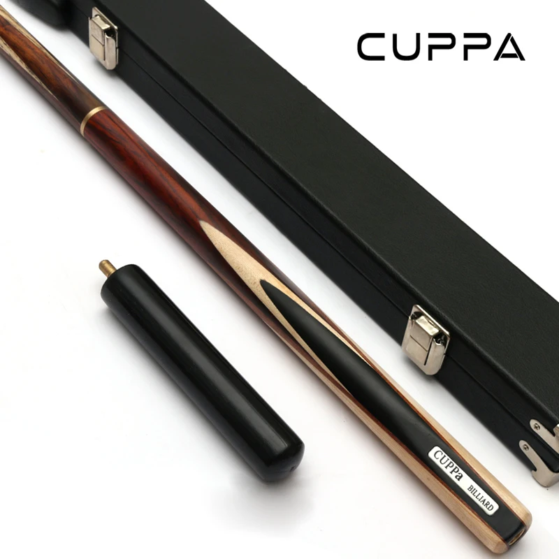 Cuppa D407 Снукер cue 3/4 Сплит Снукер cue 9,8 мм 11 мм наконечник Профессиональный Ashwood Shaft Padauk Butt Billar с расширением и чехол