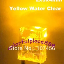 1000 шт. 2x3x4 мм желтый ультра яркий желтый светодиодные лампы вода прозрачная линза LED