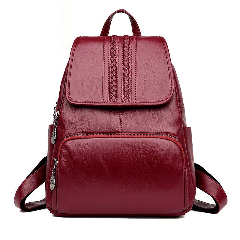 

Fashion Multifunction Genuine Leather Women Backpack Large Capacity Travel School Bags for Teenagers Casual Ladies Shoulder Bag