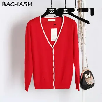 

BACHASH Spring New Style 2019 Summer Autumn Jackets Girl Women's Outerwear Lace Candy Color Crochet Knit Blouse Winter Coat
