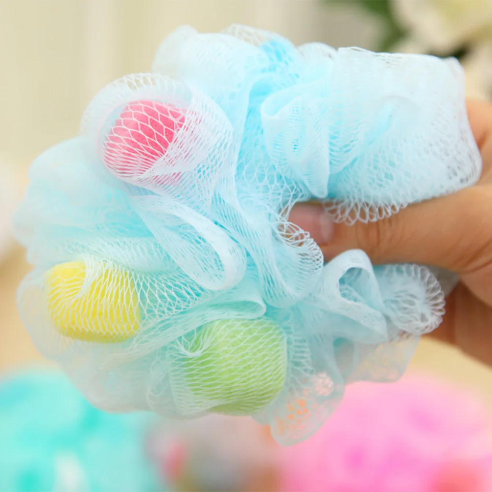 Nylon Bath Ball Bathroom Bath Tubs Tool Flower Ball Bath Colorful Bath