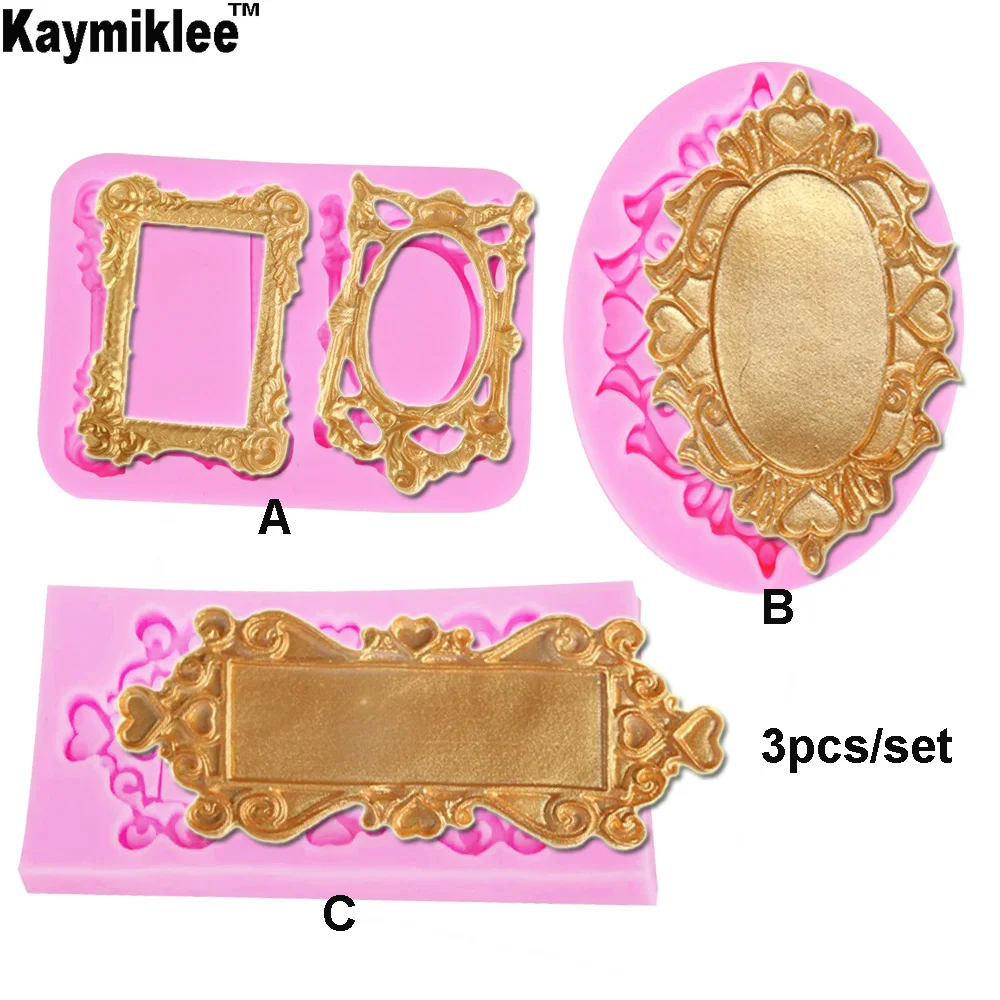 C236 Frame/Photo Frame Silicone Mold Fimo Mold Chocolate Mold Fondant