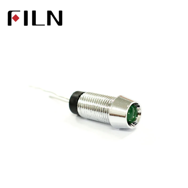 Cheapest 8mm LED metal Brass no resistor. 3V, 6V, 12V, 110V, 220V, red, green, yellow, blue  indicator light (3)