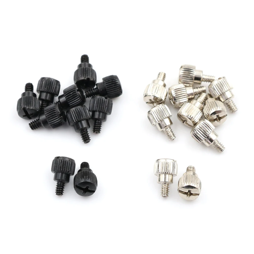 

10pcs/lot Computer Case Screws Black Or Nickel Computer Case Screw Hand Tighten Thumb Screw