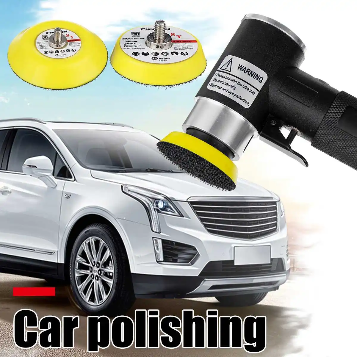 

NEW Air Sander Polishing Machine 2inch 3inch Air Polisher Grinder Tool 15000r/min Buffer Dual Action Orbital Pneumatic Tools