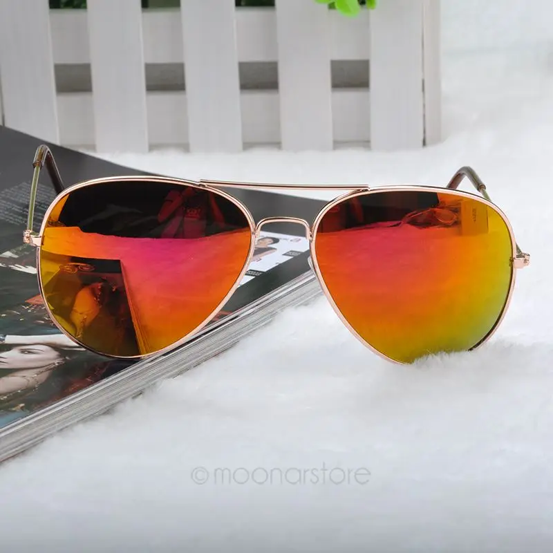 Новинка, летние солнцезащитные очки для мужчин и женщин, крутые зеркальные очки с защитой от ультрафиолета, велосипедные очки для девушек, солнцезащитные очки, аксессуары#2 - Цвет: Golden red