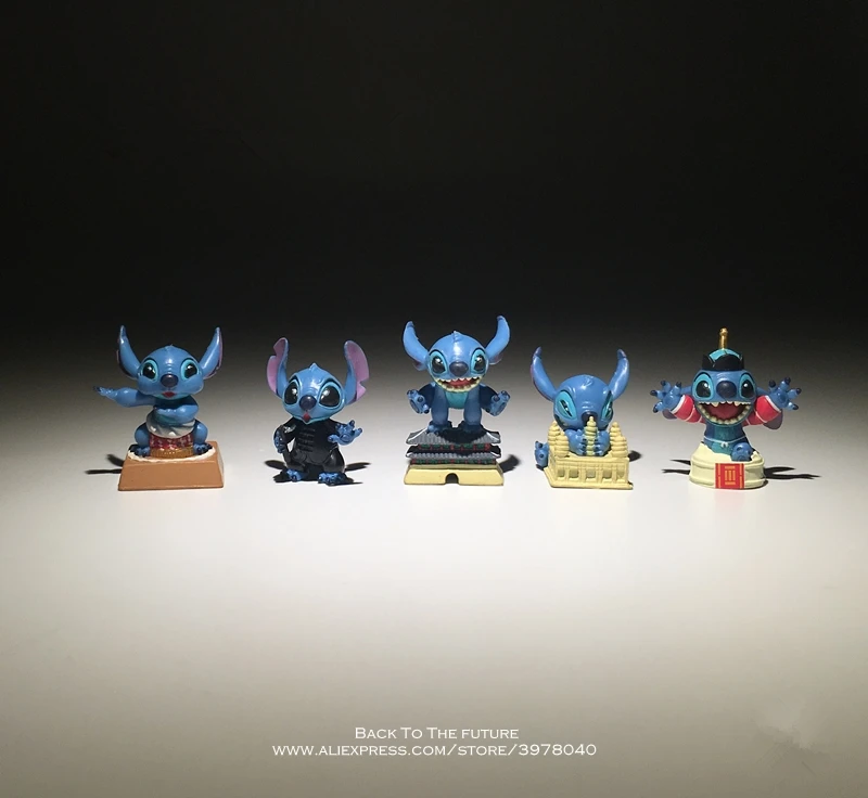 

Disney Lilo & Stitch travel around the world 2.5cm Action Figure Anime Decoration Collection Figurine play Toy model children
