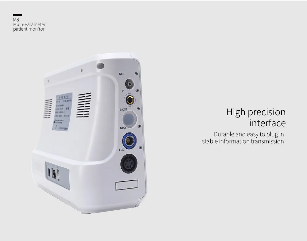 8 дюймов монитор состояния пациента с ЭКГ НИАД SPO2 Температура и ETCO2/CO2 ICU CCU больница скорой помощи семьи жизненно важных функций мониторинга