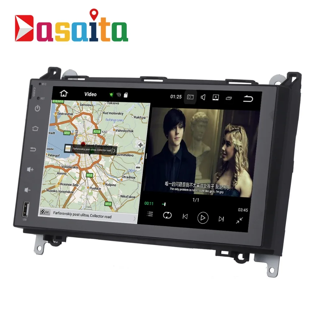 Dasaita 9 &quotAndroid 8 1 автомобиль gps плеер Navi для Mercedes Benz A B класс Sprinter B200 с 2G + 16G 4 ядра