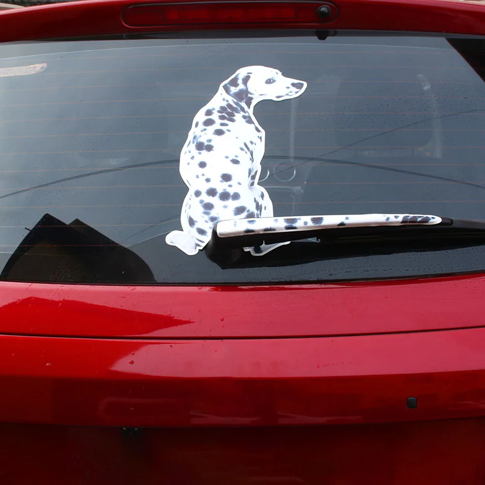 Car Rear Window Wiper Sticker Cute Dog Windshield Wiper Stickers Animal