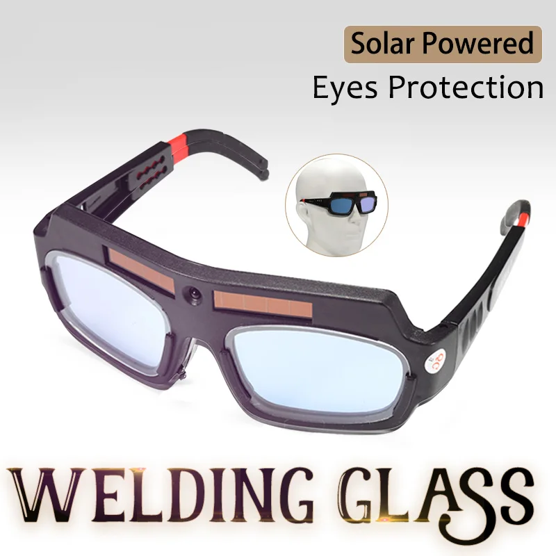 

Durable Solar Powered Auto Darkening Welding Mask Helmet Goggle Welders Glasses Arc PC Goggles For Welding Protection