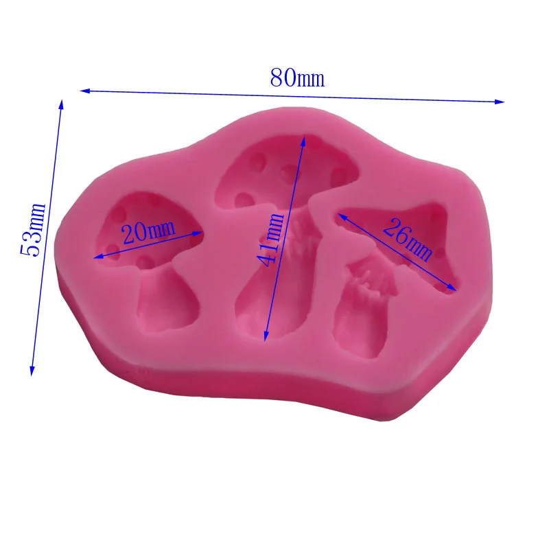 3 полости мультфильм грибы в форме 3D помадка торт заготовка для мыла силиконовые формы для приготовления пищи выпечки ручной работы DIY Подарочные инструменты для украшения