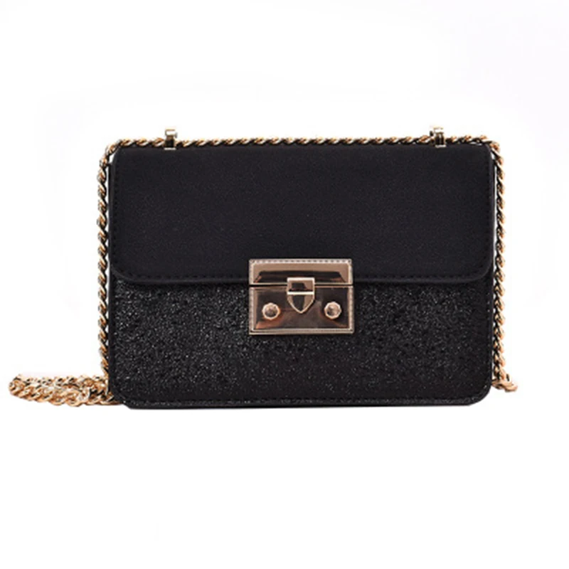 

Chain bag handbag 2019 new casual Messenger small bag black shoulder Messenger bag crossbody bags for women