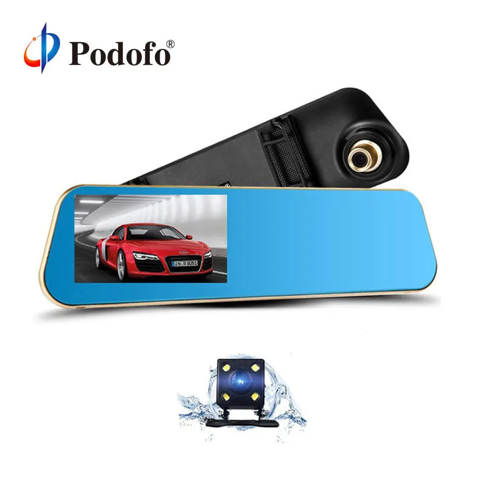 

Podofo Dual Lens Car Camera Dash Cam Review Mirror Digital Video Recorder Auto Navigator Registrator Camcorder Full HD Dashcam