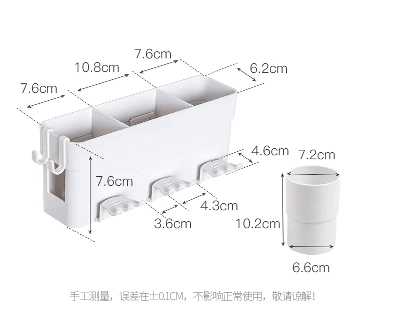 Зубная щётка для ванной комнаты, перфорации чашки Чистка чашки набор настенный Каппа всасывания настенный держатель для зубных щеток LO7191005
