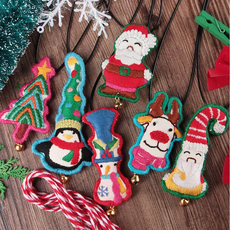 Creative DIY Embroidery Kits of Necklace Hair Band Handmade Floral Needlework Cross Stitch Set Christmas Friend Gift Home Decor | Дом и сад