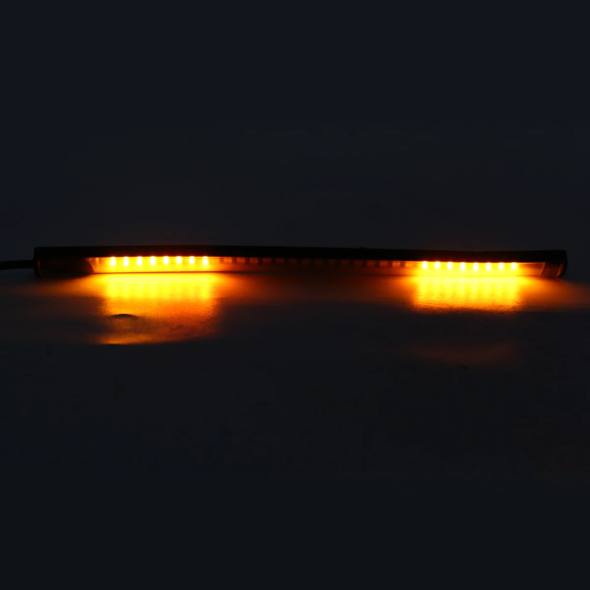 Mayitr Universal Motorcycle Flexible 48 LED SMD Brake Strip Light Motorbike Car Tail Turn Signal Light Decorative Red Amber Lamp