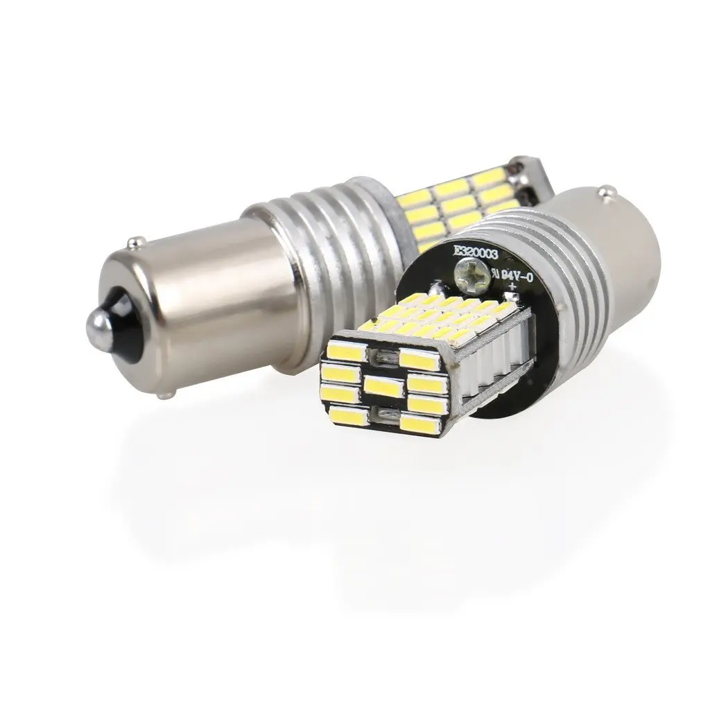 2 шт. яркий 1157 1156 4014 45SMD светодиодный лампы белый Canbus Error Free сигнала поворота
