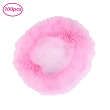 ELECOOL горячая распродажа 100 шт/1 Набор Розовые одноразовые купальные шапочки для волос для семейного использования медицинская пищевая Нетканая шапка s
