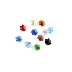 100 шт./лот, Разноцветные, бесплатная доставка, 14 мм кристаллические снежинки свободные шарики в 2 отверстия для свадебных нитей и бусины для