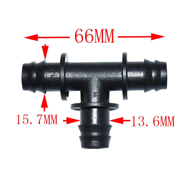 Wxrwxy 16 мм тройник колючий тройник соединитель садовый оросительный шланг соединитель 1/2 разветвитель для садового шланга фитинги для труб 6 шт