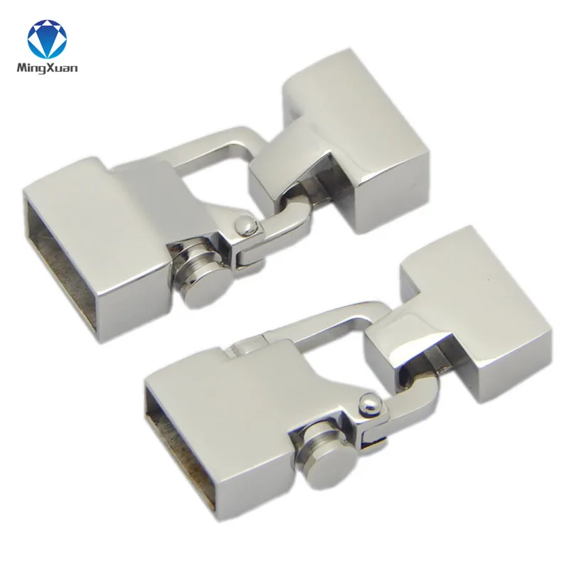 

Stainless Steel Silver tone 12*4mm/12*6mm Bracelet Clasps Jewelry Findings fit Leather Cord Rope Women Men Bracelets Making