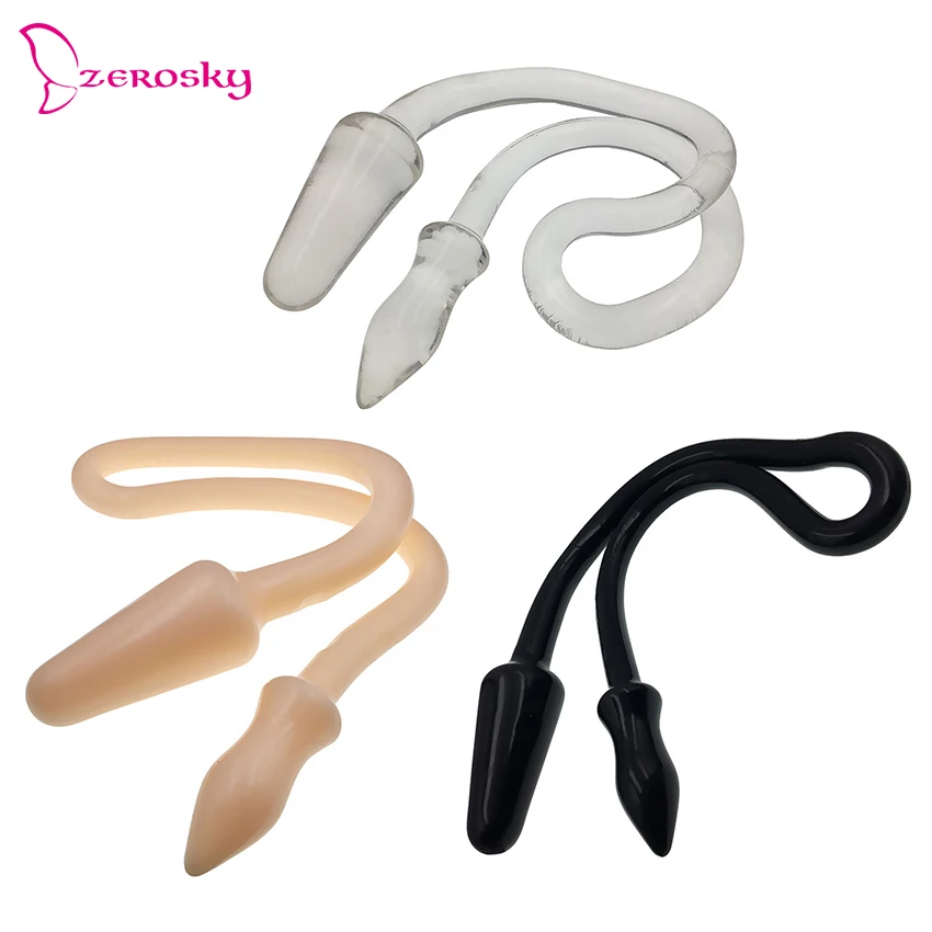 Double Head Anal Plug Sex Toys for Woman Waterproof Huge Anal Plug Butt Plug Silicone Super
