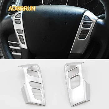 

ABS electroplated steering wheel key paste decorative frame steering wheel patch cover For Nissan Patrol y62 2017