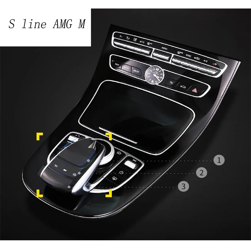Автомобильный стайлинговый центр управления почерк мышь Защитная пленка для Mercedes Benz C class W205 GLC Защита тела внутренняя наклейка