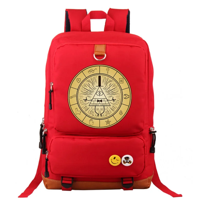 Диппер Пайнс Гравити Фолз, школьная сумка, рюкзак для студентов, школьная сумка, рюкзак для ноутбука, повседневный рюкзак для отдыха - Цвет: style5 red