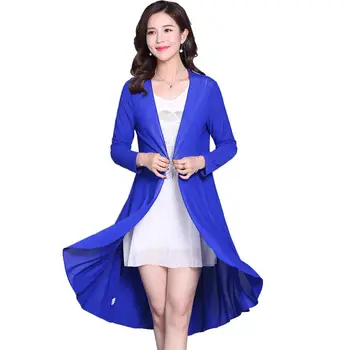 

Kimono Chiffon Blouse Cardigan Women Casual Long Sunscreen Shirt Blouse Femme Loose Streetwear Plus Size 5XL Ladies Blouse Q1623