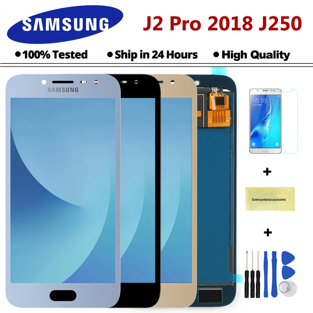 

5.0"J250 Display For Samsung Galaxy J2 Pro 2018 J250 SM-J250 Touch Screen Digitizer Assembly For Samsung j2Pro J250F LCD Display