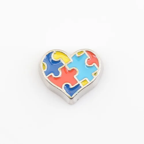 

Mosaic heart, Floating charms,Fit floating charm lockets, FC0071