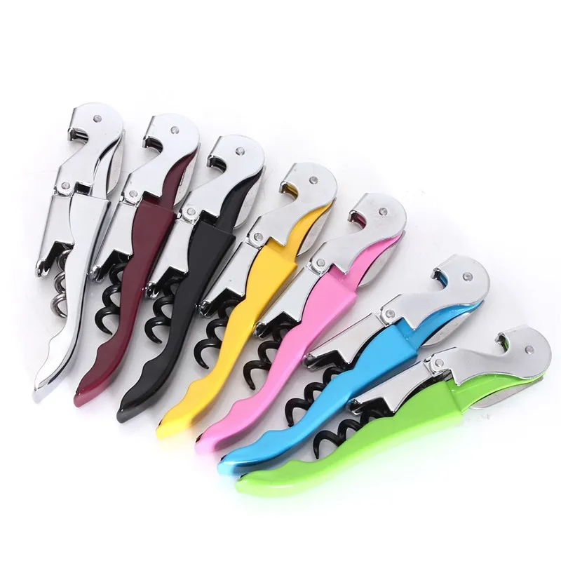 1 Simple Wine Opener Bottle Stainless Steel Wine Screw Corkscrew Openers Metal Wine Stopper for Bottle Sealer Bar Tools