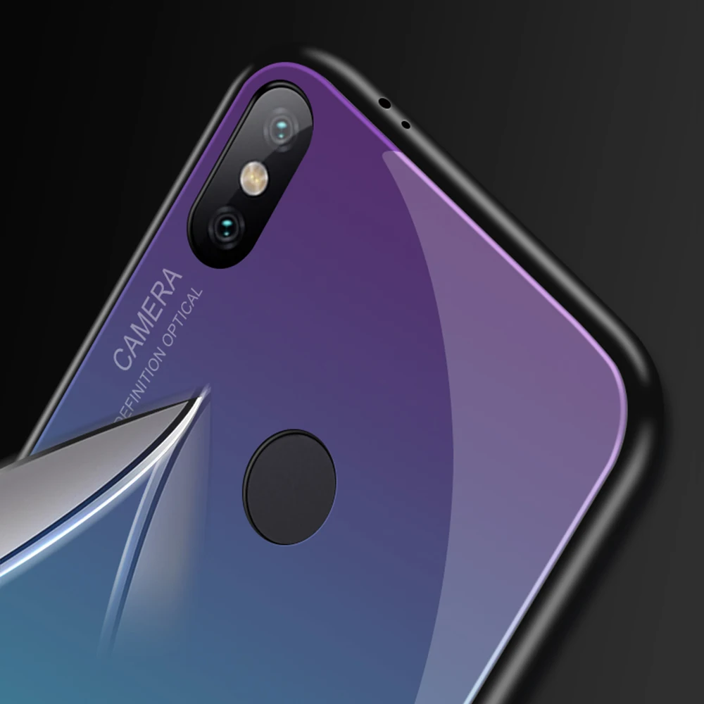 Градиентный чехол для Xiaomi redmi 7a, чехол с мягкими краями из закаленного стекла для redmi note 8 pro, чехол для xaomi redmi note 7 6A 6 pro 7 a