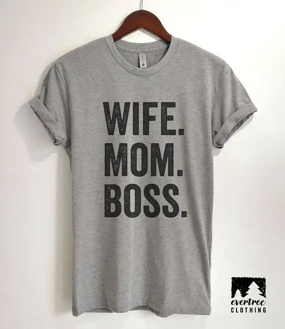 Download New Vogue Wife Mom Boss T shirt Woman Crewneck Shirt Boss ...