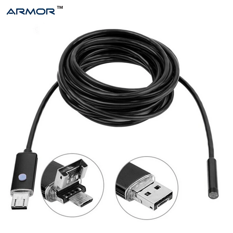 

10m Waterproof PC AndroidEndoscope with 8mm 6LED Lens OTG Micro USB Endoscopy Inspection Borescope for Android Phone PC Tablet