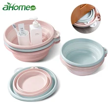 Складной умывальник пластиковый для путешествий умывальник Овощи Фрукты корзина для белья наружная портативная Ванна Кухня Ванная раковина для стирки