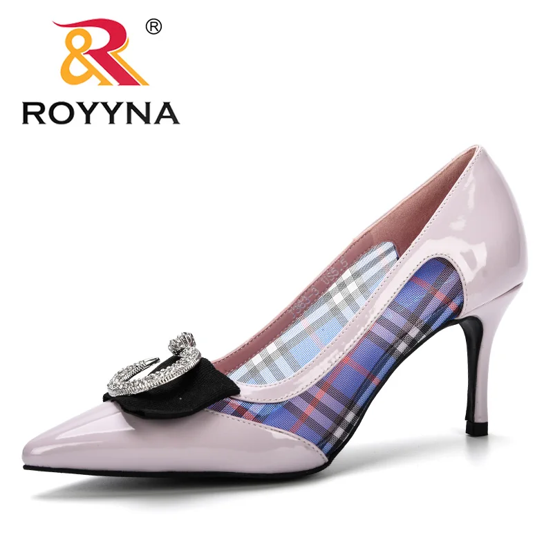 Туфли лодочки ROYYNA женские пикантные боковые прозрачные сетчатые заостренный