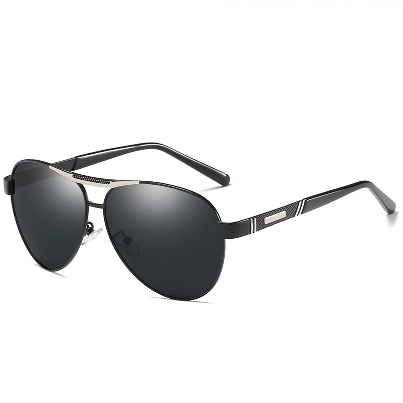 BARCUR мужские солнцезащитные очки поляризованные UV400 Защита путешествия вождения мужские очки мужские аксессуары для мужчин - Цвет линз: Black Gray