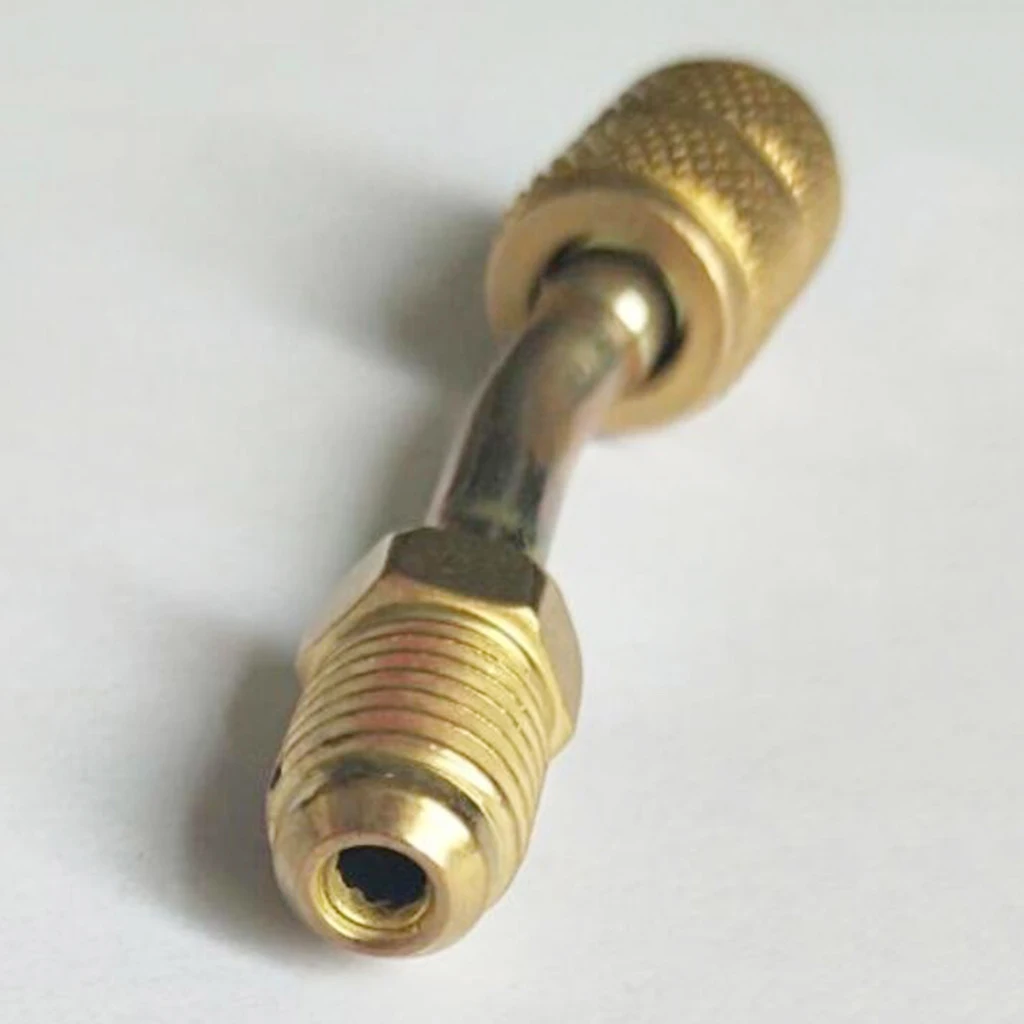 

Split Ductless Service Port Adapter Connector High precision Brass Body 5/16' SAE Female to 1/4' Sae Male