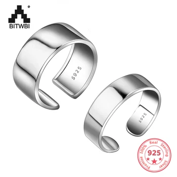 

Big Classic 925 Sterling Silver Adjustable Wide Ring Finger for Women Ring Band Bijoux Jewelry