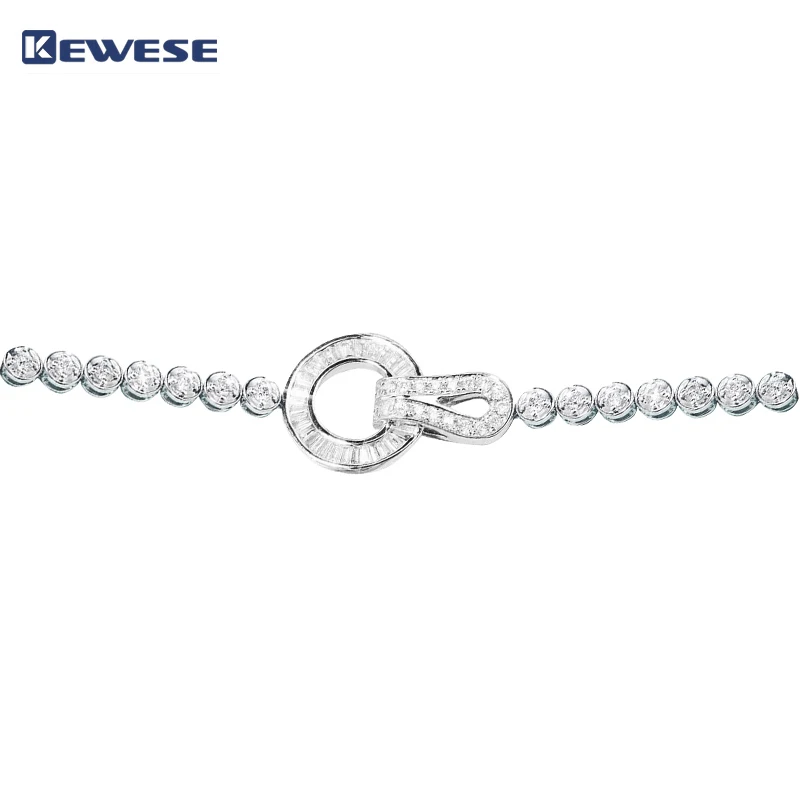 

18k full diamond luxury bracelet, 85 points inlaid, personalized wild version