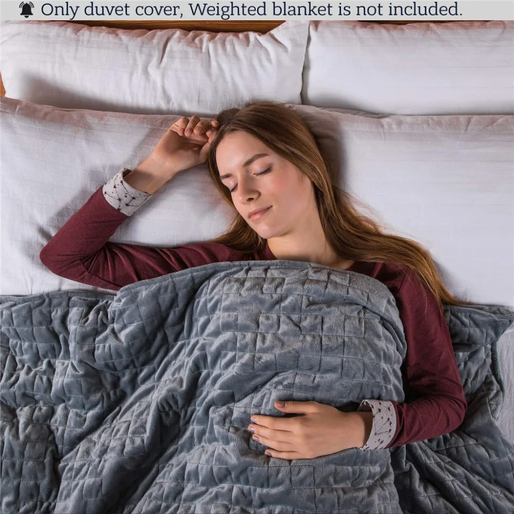 Heavy Cool Weighted Blanket 60" x 80" Queen Size Promote Deep Sleep Bed Comfort