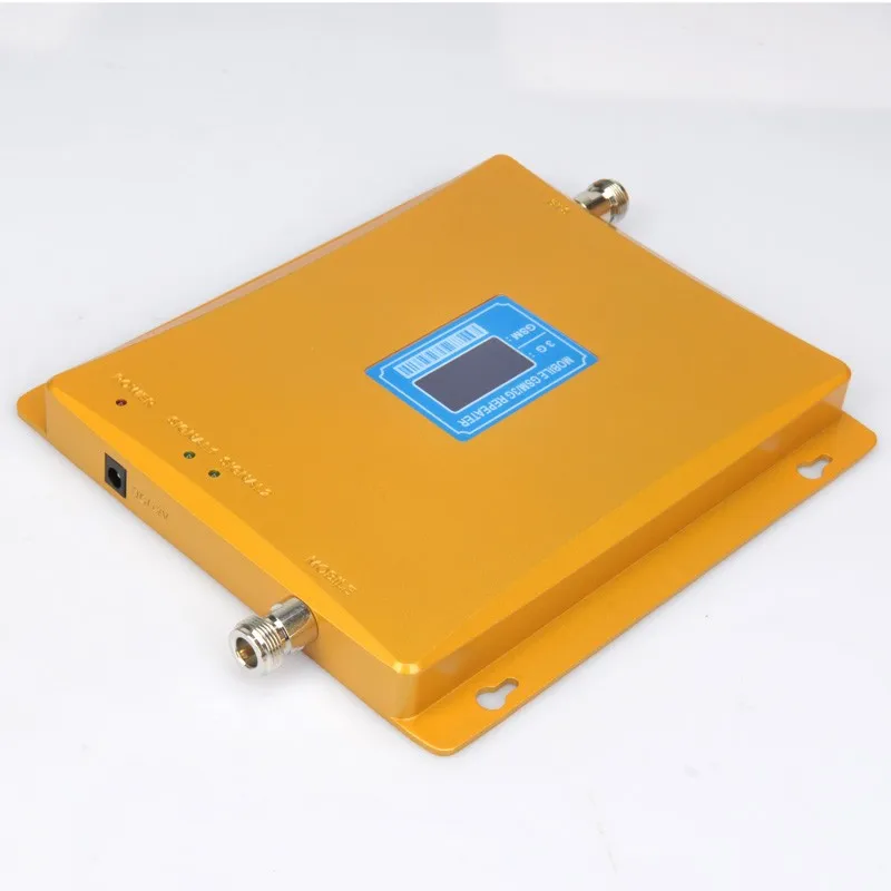 Original New Dual Band LCD display 3G GSM Mobile Phone Signal Repeater GSM 900mhz WCDMA 2100mhz Booster Amplifier +Power Adapter