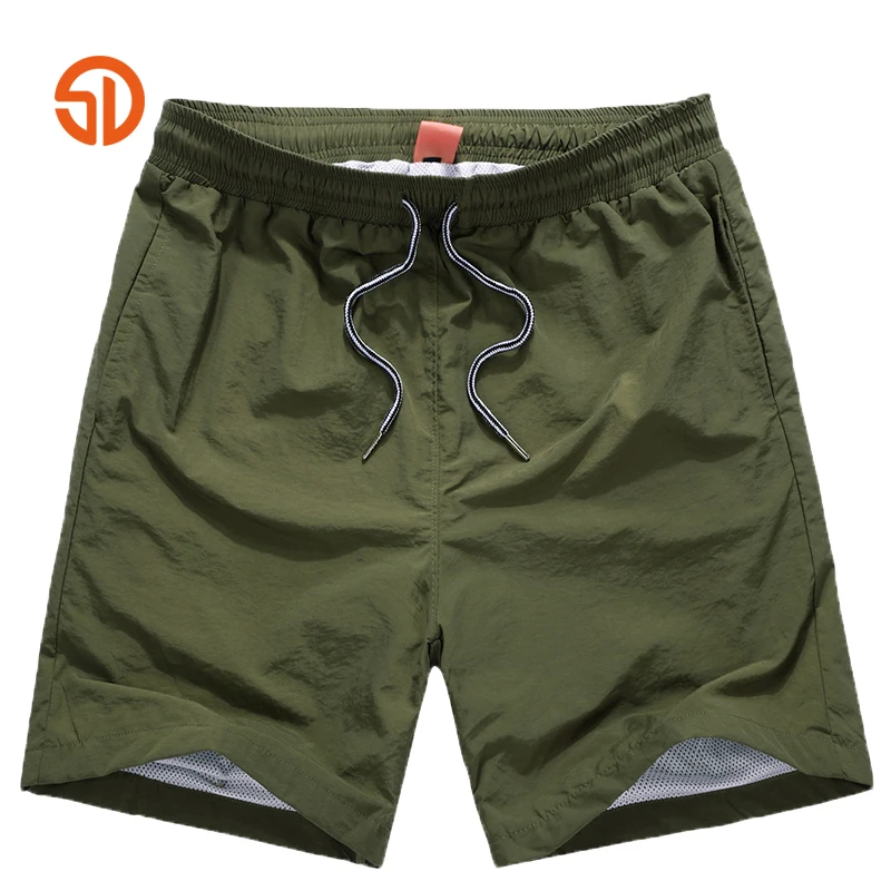 Men elastic waist shorts plus big size men summer light casual beach